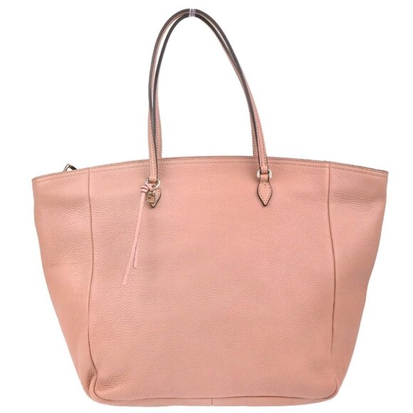 Gucci Pink Leather Tote Handbag - Picture 1 of 10